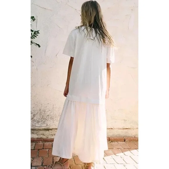 Free People Herron Drop Waist Maxi Dress Ivory White Size XS New With Tags - Picture 3 of 6